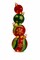 RC Home Decor; 35.45" Stacked Oversized Christmas Ornaments – Red and Green Holiday Decor; Category:Christmas Figurines; Image:3